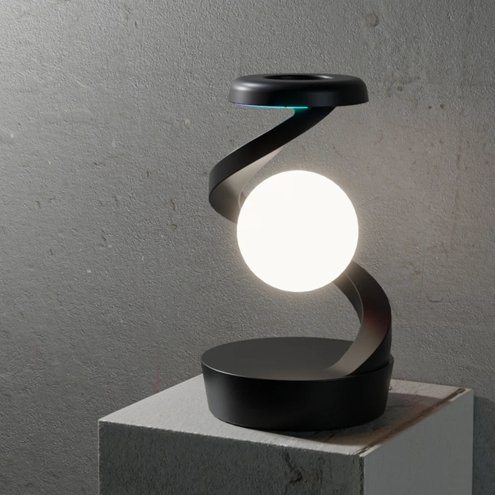 AuraGlide™ Rotating Lamp & Wireless Charger (RGB Edition)
