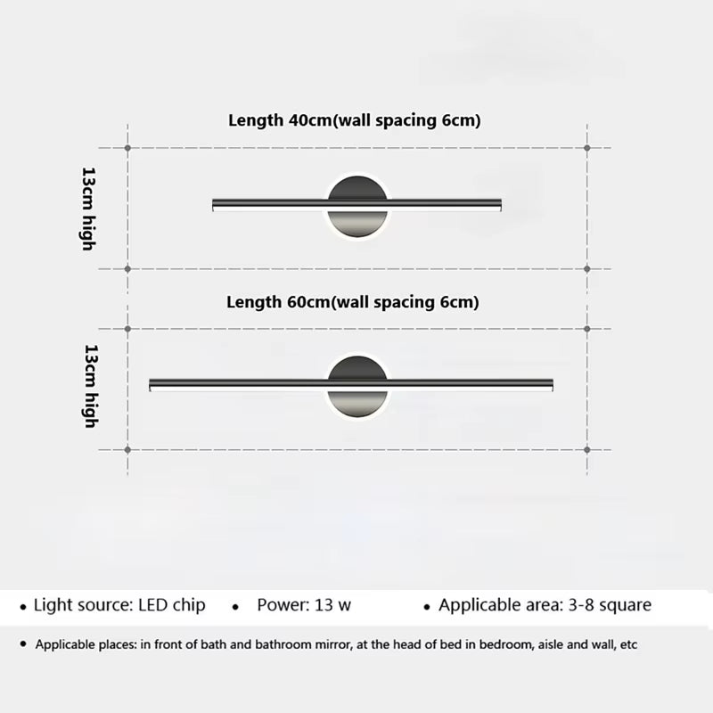 ✨ LumoLine™ Modern LED Wall Light – Sleek Mirror Glow (40/60/80cm)