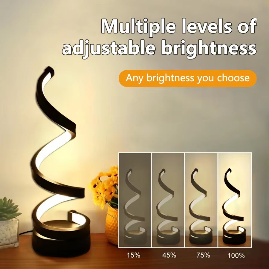 LumaSpiral – 3-Color Dimmable LED Night Light