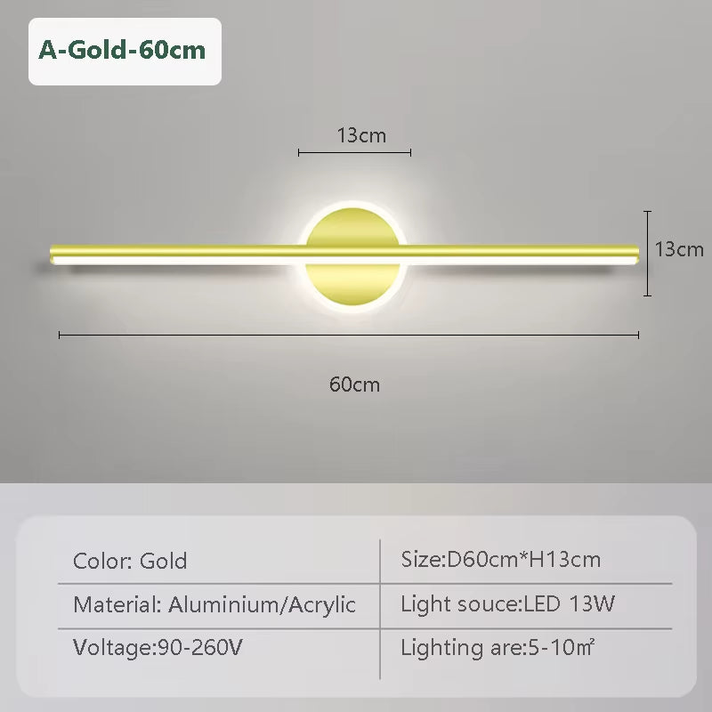 ✨ LumoLine™ Modern LED Wall Light – Sleek Mirror Glow (40/60/80cm)