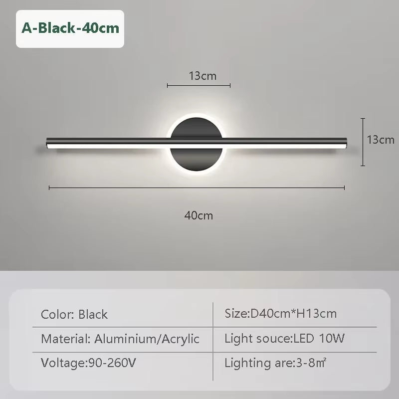 ✨ LumoLine™ Modern LED Wall Light – Sleek Mirror Glow (40/60/80cm)