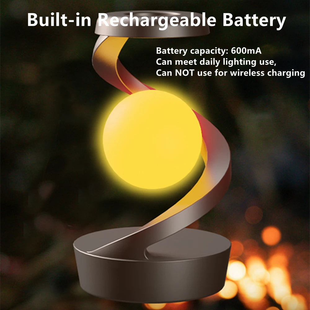 AuraGlide™ Rotating Lamp & Wireless Charger (RGB Edition)