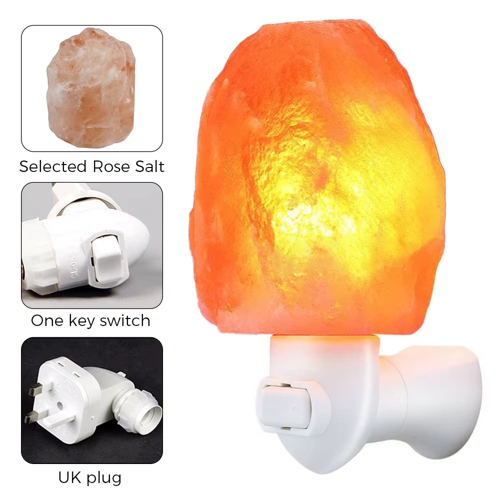 Himalayan Salt Lamp Night Bedside LED Night Light Home Decor Air Purifying with Plug Release Negative Ions EU US UK Plug