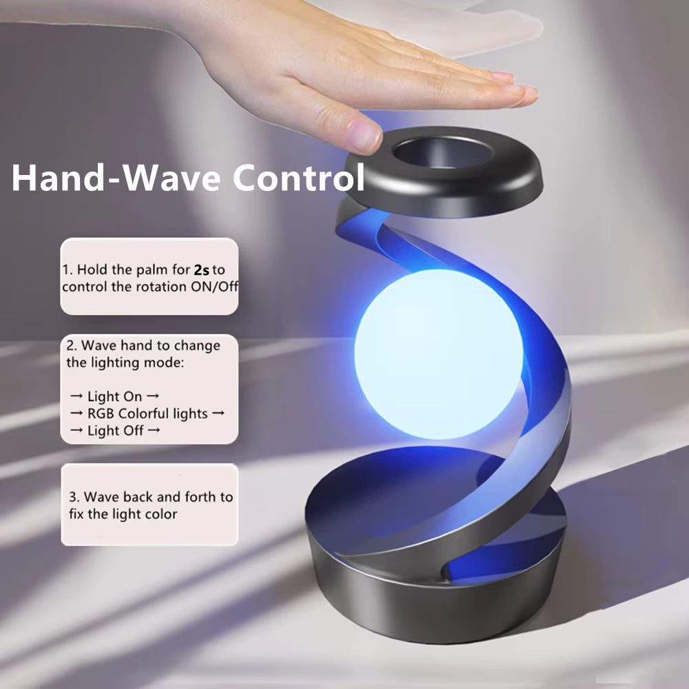 AuraGlide™ Rotating Lamp & Wireless Charger (RGB Edition)