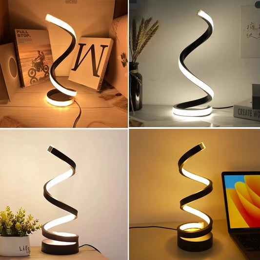 LumaSpiral – 3-Color Dimmable LED Night Light